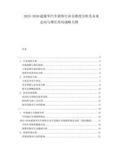 2025-2030超豪華汽車(chē)銷(xiāo)售行業(yè)全維度分析及未來(lái)走向與增長(zhǎng)布局戰(zhàn)略大綱