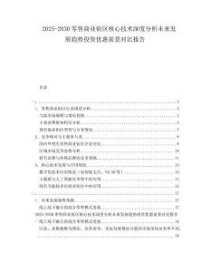 2025-2030零售商業(yè)街區(qū)核心技術(shù)深度分析未來發(fā)展趨勢投資優(yōu)惠前景對比報告