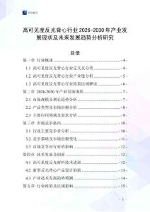 高可見度反光背心行業2026-2030年產業發展現狀及未來發展趨勢分析研究