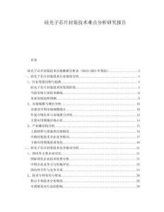 硅光子芯片封裝技術難點分析研究報告