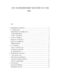 2025-2030捷克精密機(jī)械產(chǎn)業(yè)技術(shù)升級(jí)與出口市場(chǎng)拓展
