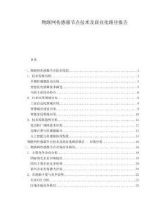 物聯(lián)網(wǎng)傳感器節(jié)點(diǎn)技術(shù)及商業(yè)化路徑報(bào)告