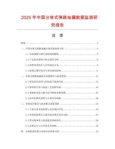 2025年中國分體式彈跳地漏數據監測研究報告