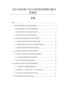 2025及未來5年小車輪項目投資價值分析報告
