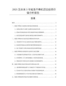 2025及未來5年板條開榫機(jī)項(xiàng)目投資價(jià)值分析報(bào)告