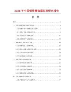 2025年中國鋼格柵數(shù)據(jù)監(jiān)測(cè)研究報(bào)告