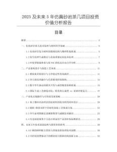 2025及未來(lái)5年仿真砂巖茶幾項(xiàng)目投資價(jià)值分析報(bào)告