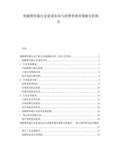 角膜塑形鏡行業(yè)渠道布局與消費(fèi)者教育策略分析報(bào)告