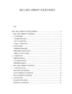 城市G通信與物聯(lián)網(wǎng)產(chǎn)業(yè)發(fā)展分析報(bào)告