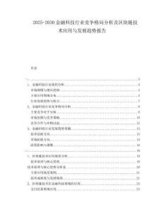 2025-2030金融科技行業(yè)競爭格局分析及區(qū)塊鏈技術(shù)應(yīng)用與發(fā)展趨勢報告