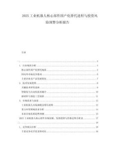 2025工業(yè)機(jī)器人核心部件國產(chǎn)化替代進(jìn)程與投資風(fēng)險(xiǎn)預(yù)警分析報(bào)告