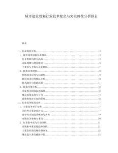 城市建設(shè)規(guī)劃行業(yè)技術(shù)壁壘與突破路徑分析報(bào)告