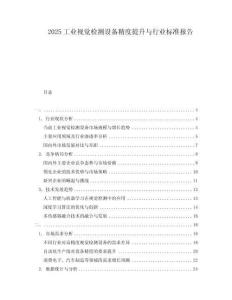 2025工業(yè)視覺檢測設(shè)備精度提升與行業(yè)標(biāo)準(zhǔn)報(bào)告