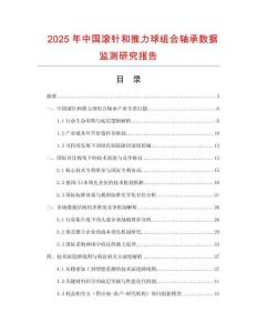 2025年中國(guó)滾針和推力球組合軸承數(shù)據(jù)監(jiān)測(cè)研究報(bào)告