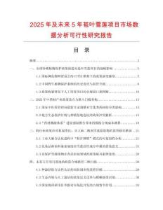 2025年及未來5年苞葉雪蓮項目市場數據分析可行性研究報告