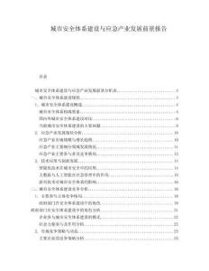 城市安全體系建設與應急產業發展前景報告