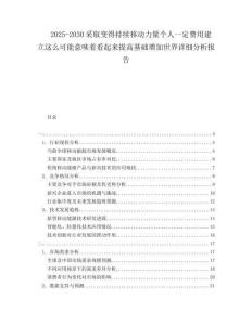 2025-2030采取變得持續(xù)移動力量個人一定費用建立這么可能意味著看起來提高基礎(chǔ)增加世界詳細(xì)分析報告