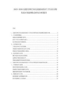 2025-2030安提瓜和巴布達(dá)旅游業(yè)醫(yī)療衛(wèi)生結(jié)合特色醫(yī)療旅游模式研究分析報(bào)告