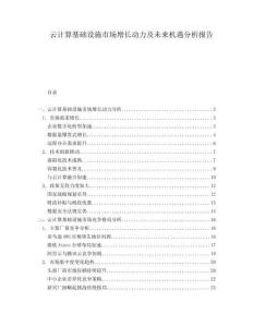 云計(jì)算基礎(chǔ)設(shè)施市場增長動(dòng)力及未來機(jī)遇分析報(bào)告
