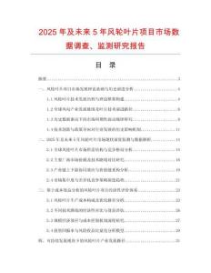 2025年及未來5年風(fēng)輪葉片項(xiàng)目市場數(shù)據(jù)調(diào)查、監(jiān)測(cè)研究報(bào)告
