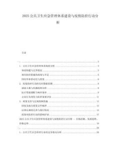 2025公共衛生應急管理體系建設與疫情防控行動分析