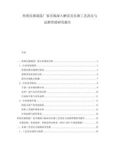 传统乐器制造厂家市场深入解读及乐器工艺改良与品牌营销研究报告