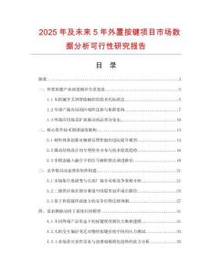 2025年及未来5年外置按键项目市场数据分析可行性研究报告
