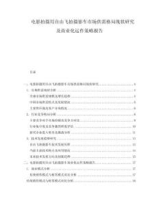 電影拍攝用自由飛拍攝影車市場(chǎng)供需格局現(xiàn)狀研究及商業(yè)化運(yùn)作策略報(bào)告