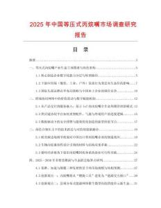 2025年中國等壓式丙烷嘴市場(chǎng)調(diào)查研究報(bào)告