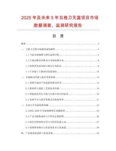 2025年及未來5年五格刀叉籃項目市場數(shù)據(jù)調(diào)查、監(jiān)測研究報告