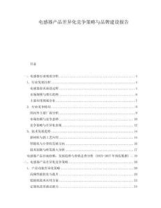 電感器產(chǎn)品差異化競爭策略與品牌建設(shè)報告