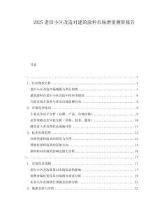 2025老旧小区改造对建筑涂料市场增量测算报告