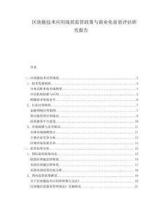 區(qū)塊鏈技術(shù)應(yīng)用現(xiàn)狀監(jiān)管政策與商業(yè)化前景評(píng)估研究報(bào)告