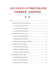 2025年及未來5年不銹鋼天溝落水項目市場數據調查、監測研究報告