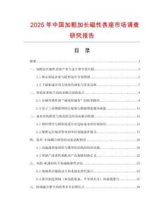 2025年中國加粗加長磁性表座市場調查研究報告