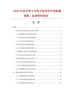2025年及未來(lái)5年扭力批項(xiàng)目市場(chǎng)數(shù)據(jù)調(diào)查、監(jiān)測(cè)研究報(bào)告