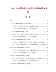 2025年中國字型電感器市場調查研究報告