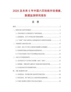 2025及未來5年中國六芯軟線市場調查、數據監測研究報告
