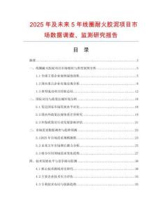 2025年及未來5年線圈耐火膠泥項(xiàng)目市場(chǎng)數(shù)據(jù)調(diào)查、監(jiān)測(cè)研究報(bào)告