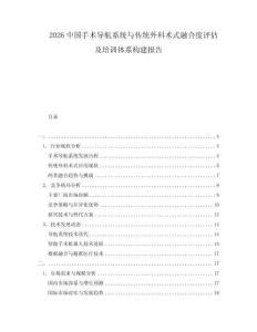 2026中國(guó)手術(shù)導(dǎo)航系統(tǒng)與傳統(tǒng)外科術(shù)式融合度評(píng)估及培訓(xùn)體系構(gòu)建報(bào)告