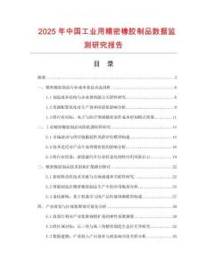 2025年中國(guó)工業(yè)用精密橡膠制品數(shù)據(jù)監(jiān)測(cè)研究報(bào)告