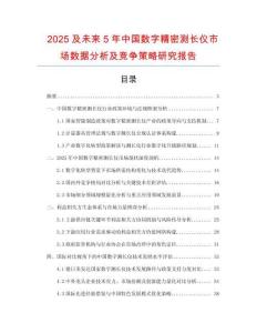 2025及未來5年中國數(shù)字精密測(cè)長儀市場(chǎng)數(shù)據(jù)分析及競爭策略研究報(bào)告