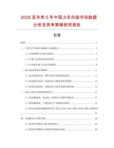 2025至未來5年中國力車外胎市場數(shù)據(jù)分析及競爭策略研究報(bào)告