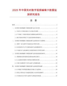 2025年中國實時數字視頻編輯卡數據監測研究報告