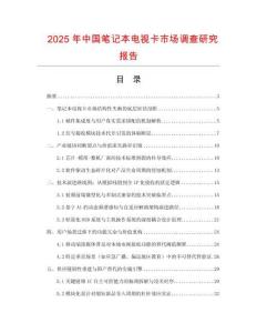 2025年中國筆記本電視卡市場調(diào)查研究報(bào)告