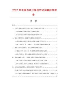 2025年中國自動注漿機(jī)市場調(diào)查研究報告