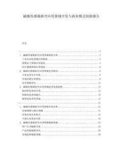 磁敏傳感器新興應(yīng)用領(lǐng)域開發(fā)與商業(yè)模式創(chuàng)新報(bào)告