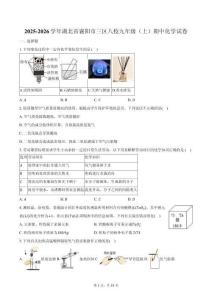 2025-2026學(xué)年湖北省襄陽(yáng)市三區(qū)八校九年級(jí)（上）期中化學(xué)試卷（含答案）
