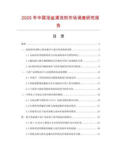 2025年中國浴盆清洗劑市場調(diào)查研究報(bào)告
