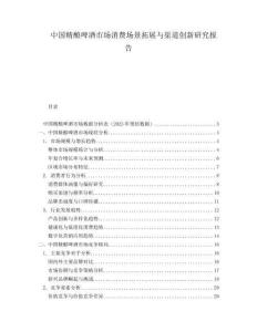 中國(guó)精釀啤酒市場(chǎng)消費(fèi)場(chǎng)景拓展與渠道創(chuàng)新研究報(bào)告